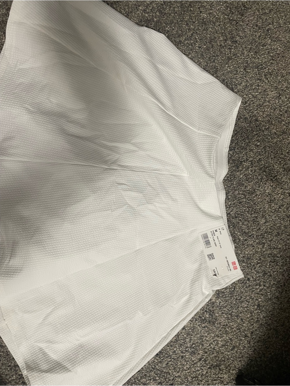 Uniqlo womens White Waffle-Knit skort